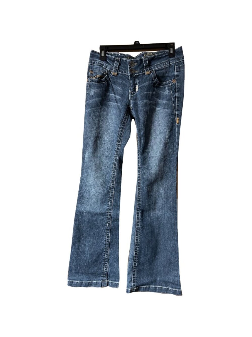 Women's (Juniors) Wallflower Dark Wash Flare Jeans